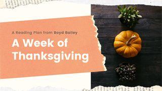 A Week Of Thanksgiving 2 Timothy 1:3-7 New International Version