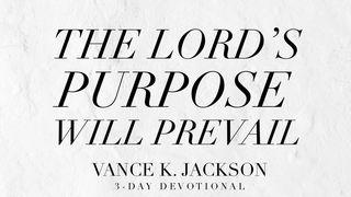 The Lord’s Purpose Will Prevail Jeremiah 29:11 Amplified Bible