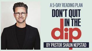 Don't Quit in the Dip John 13:15 New International Version