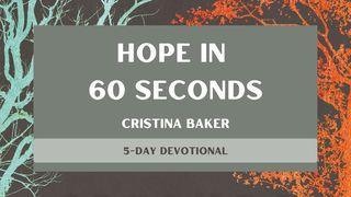 Hope in 60 Seconds Luke 5:12 New Living Translation