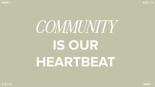Community Is Our Heartbeat Ephesians 2:14,NaN King James Version