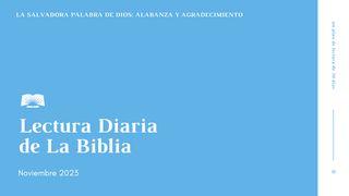 Lectura Diaria de la Biblia de noviembre 2023. La salvadora Palabra de Dios: Alabanza y agradecimiento Ifyakutaŋga 1:7 Amashiwi Aba Lesa