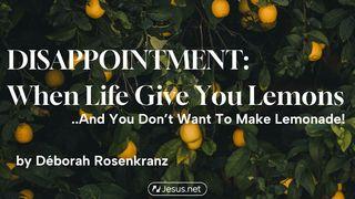 Disappointment: When Life Gives You Lemons  1 Corinthians 10:23 Good News Bible (British) Catholic Edition 2017