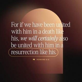 Romans 6:5 - For if we have become one with Him [permanently united] in the likeness of His death, we will also certainly be [one with Him and share fully] in the likeness of His resurrection.
