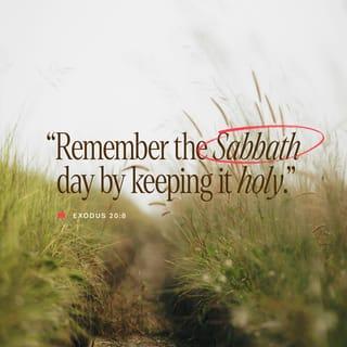 Exodus 20:8 - “Remember the Sabbath day by keeping it holy.