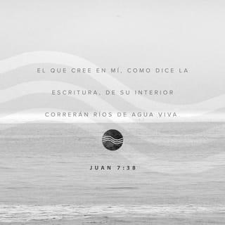 San Juan 7:38 - El que cree en mí, como dice la Escritura, ríos de agua viva correrán de su vientre.