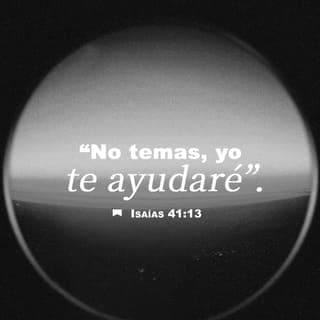 Isaías 41:12-13 - Aunque busques a tus enemigos,
no los encontrarás.
Los que te hacen la guerra serán como nada,
como si no existieran.
Porque yo soy el SEÑOR tu Dios,
que sostiene tu mano derecha;
yo soy quien te dice:
“No temas, yo te ayudaré”.