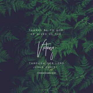 1 Corinthians 15:57 - But thanks be to God! He gives us the victory through our Lord Jesus Christ.