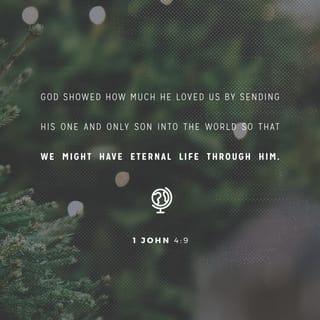 1 John 4:9 - In this the love of God was made manifest (displayed) where we are concerned: in that God sent His Son, the only begotten or unique [Son], into the world so that we might live through Him.