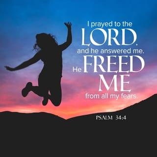 Psalms 34:4 - I prayed to the LORD, and he answered me;
he freed me from all my fears.