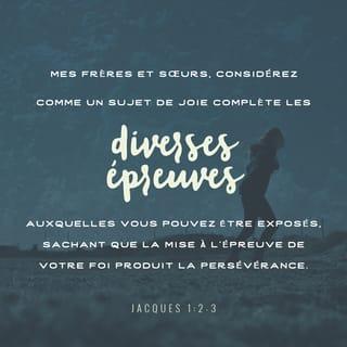 Jacques 1:2-18 - Mes frères et mes sœurs chrétiens, quand vous rencontrez des difficultés de toutes sortes, soyez très heureux. Vous le savez, si votre foi reste solide dans les difficultés, celles-ci vous rendent plus résistants. Il faut que vous résistiez jusqu’au bout, alors vous serez vraiment parfaits et vous ne manquerez de rien.
Si quelqu’un parmi vous manque de sagesse, il doit la demander à Dieu, et Dieu lui donnera cette sagesse. En effet, Dieu donne à tous généreusement, sans faire de reproches. Mais il faut qu’il demande avec foi, sans douter. Celui qui doute ressemble à une grosse vague de la mer que le vent soulève et agite. Celui-là ne doit pas penser qu’il va recevoir quelque chose du Seigneur. C’est quelqu’un qui ne sait pas choisir sa route : tantôt il avance, tantôt il recule.
Le chrétien qui est pauvre et petit peut être fier, parce que Dieu lui donne une place importante. Le chrétien qui est riche doit être fier, parce que Dieu le rend petit. En effet, le riche ne dure pas. Il est comme la fleur d’une plante sauvage : le soleil se lève avec sa chaleur brûlante, il sèche la plante, la fleur tombe et elle perd sa beauté. De la même façon, un jour, le riche va être balayé avec toutes ses activités.
Il est heureux, l’homme qui résiste dans les difficultés. En effet, quand il aura montré sa valeur, il recevra la vie. C’est la récompense que Dieu a promise à ceux qui lui donnent leur amour. Quand quelqu’un a envie de faire le mal, il ne doit pas dire : « C’est Dieu qui me pousse au mal. » Dieu ne peut pas avoir envie de faire le mal et il ne pousse personne au mal. Chacun est poussé au mal par son désir mauvais qui l’attire et l’entraîne. Et quand on laisse faire ce désir, il donne naissance au péché. Puis, quand le péché a grandi, il donne naissance à la mort.
Mes frères et mes sœurs très aimés, ne vous trompez pas. Tout ce qui nous arrive de bon, tous les plus beaux cadeaux viennent d’en haut. Ils viennent de Dieu, le créateur du soleil et des étoiles. Chez lui, il n’y a pas de changement, pas de mouvement, pas d’ombre. Dieu a voulu nous donner la vie par la parole de vérité. Alors nous sommes d’une certaine façon au premier rang de tout ce qu’il a créé.