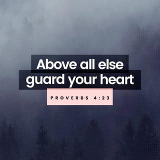 Proverbs 4:23 - Guard your heart above all else,
for it is the source of life.