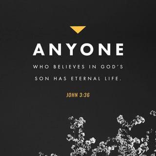 John 3:36 - Whoever believes in the Son has eternal life, but whoever rejects the Son will not see life, for Godʼs wrath remains on them.