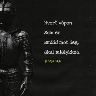 Profeten Jesaja 54:17 - Ikke noe våpen som er smidd mot deg, skal lykkes, og hver tunge som reiser seg mot deg i dommen, skal du få kjent skyldig. Dette er arven til Herrens tjenere, og deres rettferdighet er fra Meg», sier Herren.