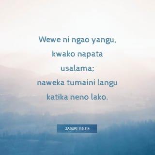 Zaburi 119:114 - Wewe ni kimbilio langu na ngao yangu,
nimeweka tumaini langu katika neno lako.