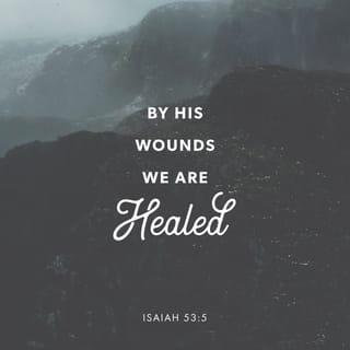 Isaiah 53:5 - He was wounded and crushed
because of our sins;
by taking our punishment,
he made us completely well.