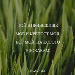 Псалми 91:1-7 - (По слав. 90). Който живее под покрива на Всевишния, Той ще пребъдва под сянката на Всемогъщия. Ще казвам за Господа: Той е прибежище мое и крепост моя, Бог мой, на Когото уповавам. Защото Той ще те избавя от примката на ловеца И от гибелен мор. С перата Си ще те покрива; И под крилата Му ще прибегнеш; Неговата вярност е щит и закрила. Няма да се боиш от нощен страх, От стрелата, която лети денем, От мор, който ходи в тъмнина, От погибел, която опустошава всред пладне. Хиляда души ще падат от страната ти, И десет хиляди до десницата ти, <Но> до тебе няма да се приближи.