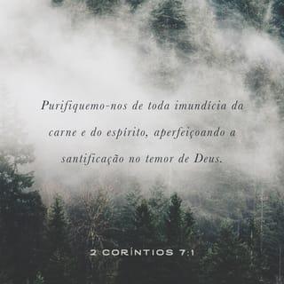 2Coríntios 7:1 - Amados, uma vez que temos essas promessas, purifiquemo‑nos de tudo o que contamina o corpo e o espírito, aperfeiçoando a santidade no temor de Deus.