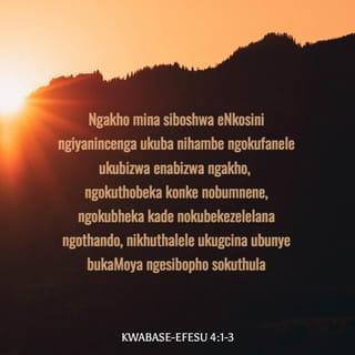 Kwabase-Efesu 4:1 - Ngakho mina siboshwa eNkosini ngiyanincenga ukuba nihambe ngokufanele ukubizwa enabizwa ngakho
