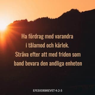 Efesierbrevet 4:1-7 - Jag uppmanar er alltså, jag som är fånge för Herrens skull, att leva värdigt er kallelse, alltid ödmjuka och milda. Ha fördrag med varandra i tålamod och kärlek. Sträva efter att med friden som band bevara den andliga enheten: en enda kropp och en enda ande, liksom ni en gång kallades till ett och samma hopp. En är Herren, en är tron, ett är dopet, en är Gud och allas fader, han som står över allting, verkar genom allt och finns i allt.
Var och en av oss har fått just den nåd som Kristus har velat ge honom.