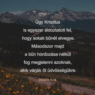 A zsidókhoz írt levél 9:28 - ugyanígy Krisztus is egyszer áldozta fel magát, hogy sokak bűnét magára vállalja. Amikor pedig majd másodszor is megjelenik, akkor már nem a bűnök terhét hordozza, hanem azért jön, hogy az üdvösség teljességét hozza azoknak, akik őt várva-várják.