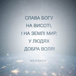 ЛУКИ 2:13-20 - І раптом з’явилася біля ангела сила‑силенна небесного війська; вони хвалили Бога і проголошували:
Слава Богові на висоті, а на землі – мир в людях доброї волі!
І сталося, що коли ангели відійшли від них на небо, пастухи почали говорити один одному: Ходімо у Вифлеєм і погляньмо, що там сталося, про що Господь сповістив нам!
Поспішаючи, вони прийшли та знайшли Марію, Йосипа й Немовля, Яке лежало в яслах.
Побачивши, вони розповіли про те, що було сказано їм про цю Дитину.
І всі ті, які чули, здивувалися зі сказаного їм пастухами.
Марія ж зберігала всі ці слова, беручи до свого серця.
А пастухи повернулися, славлячи й вихваляючи Бога за все, що чули та бачили, як їм було сказано.