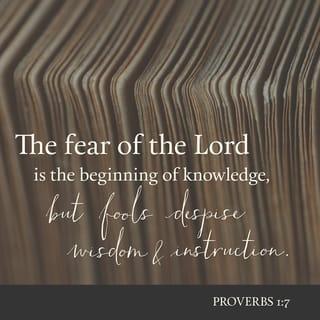 Proverbs 1:7 ESV English Standard Version 2016