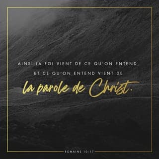 Romains 10:17-18 - On devient croyant quand on écoute le message, et ce message, c’est la parole du Christ.
Alors je demande : Est-ce que les Juifs n’ont pas entendu cette parole ? Mais si ! En effet, les Livres Saints disent :
« On a entendu la voix des messagers
sur la terre entière,
et leurs paroles sont allées
jusqu’au bout du monde. »