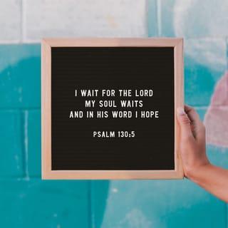 Psalm 130:5 - With all my heart I wait for the LORD to help me.
I put my hope in his word.