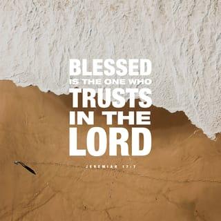 Jeremiah 17:7 - “But I will bless those
who put their trust in me.