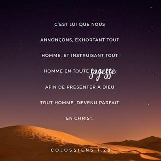 Colossiens 1:28 PDV2017