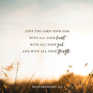 Deuteronomy 6:5-7 - You shall love the LORD your God with all your heart and mind and with all your soul and with all your strength [your entire being]. These words, which I am commanding you today, shall be [written] on your heart and mind. You shall teach them diligently to your children [impressing God’s precepts on their minds and penetrating their hearts with His truths] and shall speak of them when you sit in your house and when you walk on the road and when you lie down and when you get up.