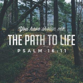 Psalm 16:11 - You will show me the path that leads to life;
your presence fills me with joy
and brings me pleasure forever.