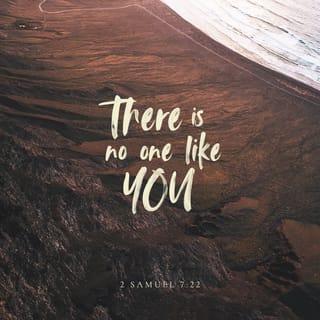 2. Samuelsbok 7:22 - Difor er du stor, Herre GUD! Det er ingen som du, og det finst ingen Gud utan du, etter alt vi har høyrt med eigne øyre.