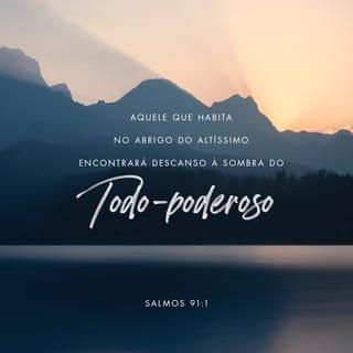 Salmos 91:1-3 - A pessoa que procura segurança
no Deus Altíssimo
e se abriga na sombra protetora
do Todo-Poderoso
pode dizer a ele:
“Ó SENHOR Deus, tu és o meu defensor
e o meu protetor.
Tu és o meu Deus; eu confio em ti.”

Deus livrará você de perigos escondidos
e de doenças mortais.