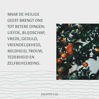 De Brief van den Apostel Paulus aan de Galaten 5:22-23 - Maar de vrucht des Geestes is liefde, blijdschap, vrede, lankmoedigheid, goedertierenheid, goedheid, geloof, zachtmoedigheid, matigheid.
Tegen de zodanigen is de wet niet.