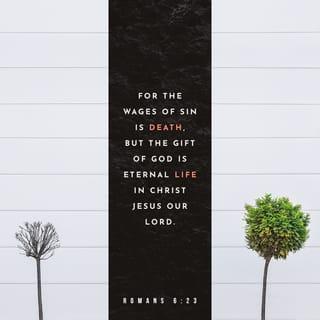 Romans 6:22-23 - But now that you have been set free from sin and have become slaves of God, the fruit you get leads to sanctification and its end, eternal life. For the wages of sin is death, but the free gift of God is eternal life in Christ Jesus our Lord.