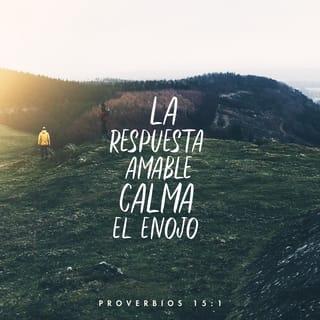 PROVERBIOS 15:1-9 - La blanda respuesta quita la ira;
Mas la palabra áspera hace subir el furor.
La lengua de los sabios adornará la sabiduría;
Mas la boca de los necios hablará sandeces.
Los ojos de Jehová están en todo lugar,
Mirando a los malos y a los buenos.
La lengua apacible es árbol de vida;
Mas la perversidad de ella es quebrantamiento de espíritu.
El necio menosprecia el consejo de su padre;
Mas el que guarda la corrección vendrá a ser prudente.
En la casa del justo hay gran provisión;
Pero turbación en las ganancias del impío.
La boca de los sabios esparce sabiduría;
No así el corazón de los necios.
El sacrificio de los impíos es abominación a Jehová;
Mas la oración de los rectos es su gozo.
Abominación es a Jehová el camino del impío;
Mas él ama al que sigue justicia.
