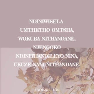 Ivangeli ka‐Johane 13:34-35 - Umyalelo omtsha ndiyawunika kuni, ukuba nitandane; njengokuba nditandile nina, ukuba nani nitandane kwa njalo. Ngako oku baya kukwazi bonke ukuba ningabadisipile bam, ukuba ninotando omnye kwomnye.