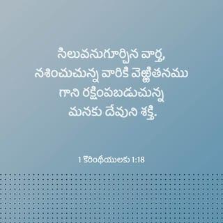 1 కొరింథీయులకు 1:18-25 - సిలువనుగూర్చిన వార్త, నశించుచున్న వారికి వెఱ్ఱితనము గాని రక్షింపబడుచున్న మనకు దేవుని శక్తి. ఇందు విషయమై
జ్ఞానుల జ్ఞానమును నాశనము చేతును. వివేకుల వివేకమును శూన్యపరతును
అని వ్రాయబడియున్నది.
జ్ఞాని యేమయ్యెను? శాస్త్రి యేమయ్యెను? ఈ లోకపు తర్కవాది యేమయ్యెను? ఈలోక జ్ఞానమును దేవుడు వెఱ్ఱితనముగా చేసియున్నాడు గదా? దేవుని జ్ఞానానుసారముగా లోకము తన జ్ఞానముచేత దేవునిని ఎరుగకుండినందున, సువార్త ప్రకటన యను వెఱ్ఱితనముచేత నమ్మువారిని రక్షించుట దేవుని దయాపూర్వక సంకల్ప మాయెను. యూదులు సూచకక్రియలు చేయుమని అడుగుచున్నారు, గ్రీసుదేశస్థులు జ్ఞానము వెదకుచున్నారు. అయితే మేము సిలువవేయబడిన క్రీస్తును ప్రకటించుచున్నాము. ఆయన యూదులకు ఆటంకముగాను అన్యజనులకు వెఱ్ఱితనముగాను ఉన్నాడు; గాని యూదులకేమి, గ్రీసుదేశస్థులకేమి, పిలువబడినవారికే క్రీస్తు దేవుని శక్తియును దేవుని జ్ఞానమునై యున్నాడు. దేవుని వెఱ్ఱితనము మనుష్యజ్ఞానముకంటె జ్ఞానముగలది, దేవుని బలహీనత మనుష్యుల బలముకంటె బలమైనది.