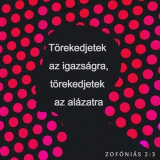 Zofóniás próféta könyve 2:3 - Keressétek az Örökkévalót mindannyian,
ti, akik alázatosan éltek e földön,
akik benne bíztok,
és engedelmeskedtek parancsainak!
Törekedjetek az igazságosságra
és az alázatosságra,
talán elrejt titeket
haragja napján az Örökkévaló!
