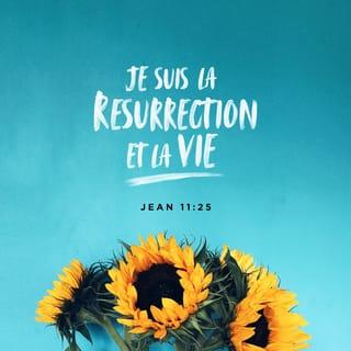 Jean 11:25-26 - Jésus lui dit : je suis la résurrection et la vie : celui qui croit en moi, encore qu'il soit mort, il vivra. Et quiconque vit, et croit en moi, ne mourra jamais ; crois-tu cela ?