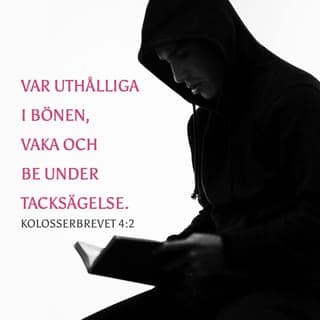 Kolosserbrevet 4:2-4 - Var uthålliga i bönen, vaka och be under tacksägelse. Be då också för oss att Gud öppnar en dörr för ordet, så att jag kan predika hemligheten med Kristus — det är för den jag är fängslad — och göra den känd och tala som jag bör.