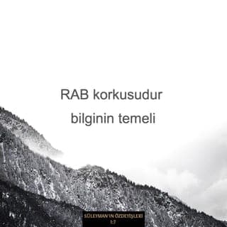 SÜLEYMAN'IN ÖZDEYİŞLERİ 1:7-19 - RAB korkusudur bilginin temeli.
Ahmaklarsa bilgeliği ve terbiyeyi küçümser.
Oğlum, babanın uyarılarına kulak ver,
Annenin öğrettiklerinden ayrılma.
Çünkü bunlar başın için sevimli bir çelenk,
Boynun için gerdanlık olacaktır.
Oğlum, seni ayartmaya çalışan günahkârlara teslim olma.
Şöyle diyebilirler:
“Bizimle gel,
Adam öldürmek için pusuya yatalım,
Zevk uğruna masum kişileri tuzağa düşürelim.
Onları ölüler diyarı gibi diri diri,
Ölüm çukuruna inenler gibi
Bütünüyle yutalım.
Bir sürü değerli mal ele geçirir,
Evlerimizi ganimetle doldururuz.
Gel, sen de bize katıl,
Tek bir kesemiz olacak.”
Oğlum, böyleleriyle gitme,
Onların tuttuğu yoldan uzak dur.
Çünkü ayakları kötülüğe koşar,
Çekinmeden kan dökerler.
Kuşların gözü önünde ağ sermek boşunadır.
Başkasına pusu kuran kendi kurduğu pusuya düşer.
Yalnız kendi canıdır tuzağa düşürdüğü.
Haksız kazanca düşkün olanların sonu böyledir.
Bu düşkünlük onları canlarından eder.