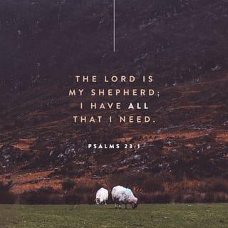 Psalms 23:1 - The LORD is my shepherd,
I shall not want.