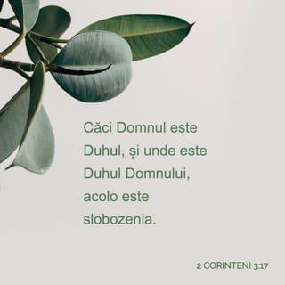 2 Corinteni 3:17 - Căci Domnul este Duhul, și unde este Duhul Domnului, acolo este slobozenia.