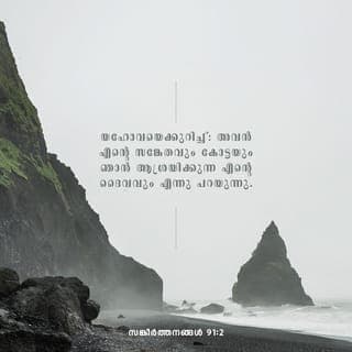 സങ്കീർത്തനങ്ങൾ 91:1-3 - അത്യുന്നതന്റെ മറവിൽ വസിക്കയും സർവശക്തന്റെ നിഴലിൻകീഴിൽ പാർക്കയും ചെയ്യുന്നവൻ
യഹോവയെക്കുറിച്ച്: അവൻ എന്റെ സങ്കേതവും കോട്ടയും
ഞാൻ ആശ്രയിക്കുന്ന എന്റെ ദൈവവും എന്നു പറയുന്നു.
അവൻ നിന്നെ വേട്ടക്കാരന്റെ കെണിയിൽനിന്നും
നാശകരമായ മഹാമാരിയിൽനിന്നും വിടുവിക്കും.