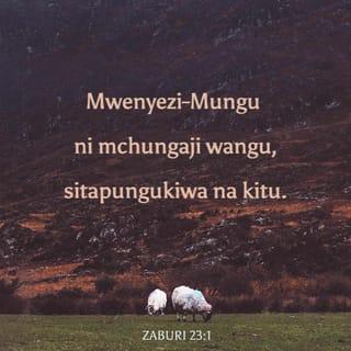 Zab 23:1 - BWANA ndiye mchungaji wangu,
Sitapungukiwa na kitu.