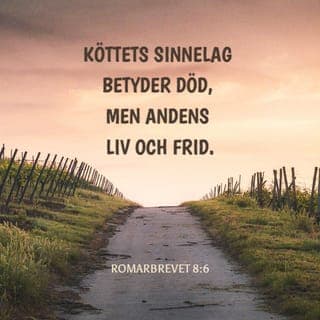 Romarbrevet 8:5-6 - De som styrs av sin mänskliga natur tänker på sådant som tillfredsställer den mänskliga naturen, men de som styrs av Anden tänker på sådant som är i överensstämmelse med Anden. Det mänskliga sinnelaget medför död, men det andliga leder till liv och frid.