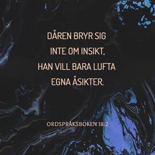 Ordspråksboken 18:2 B2000